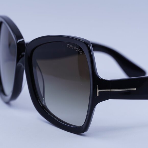 Tom Ford Jerry FT1222 01B Sunglasses Black Butterfly Frame, Smoke Lenses - Picture 4 of 9